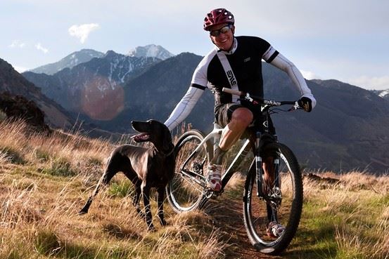 Mayor Mike on Mountain Bike